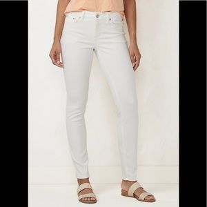 LC Lauren Conrad skinny white jeans